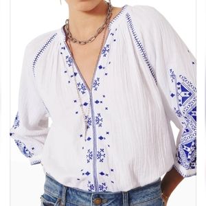 Eglantine Embroidered Blouse by Ba&Sh size Large